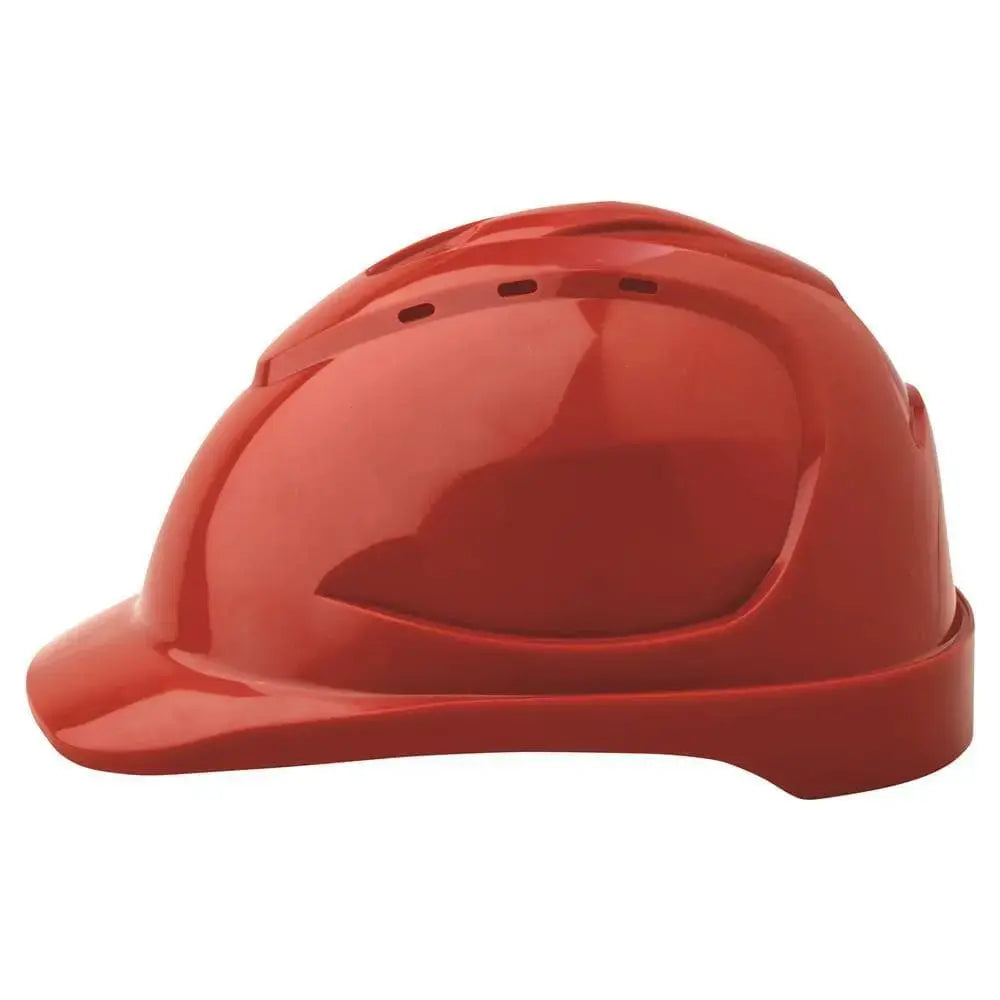 Pro Choice Hard Hat Vented 6 Point Push Lock Harness - HHV9 PPE Pro Choice RED